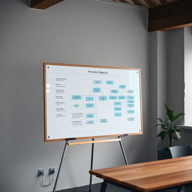 Bela tabla s procesnim diagramom